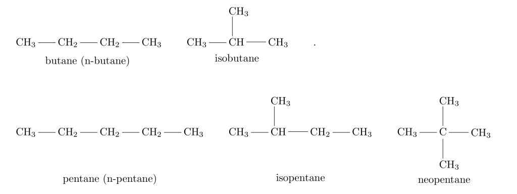 Common Names Alkanes